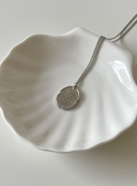 Ojala原创设计goodluck好运项链银色简约小众饰品