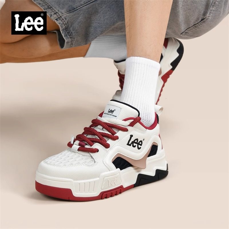 Lee男鞋官方正品休闲板鞋男2026新款春季鞋子厚底潮鞋真皮运动鞋,淘宝优惠券,粉丝福利购,淘宝优惠卷