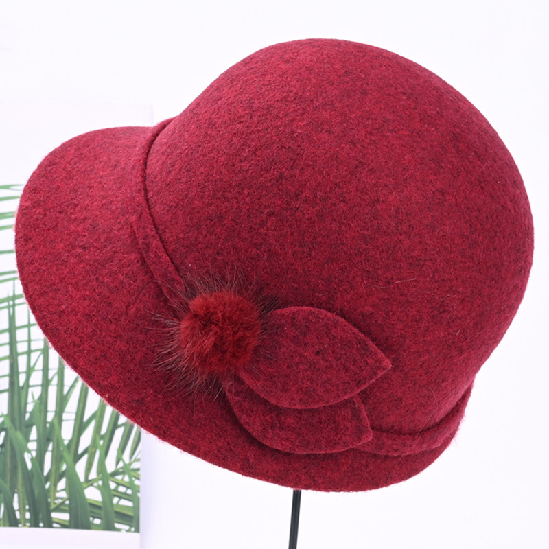 休闲毛呢礼帽秋冬季妈妈保暖盆帽马术帽中老年女士时尚休闲渔夫帽,淘宝优惠券,粉丝福利购,淘宝优惠卷