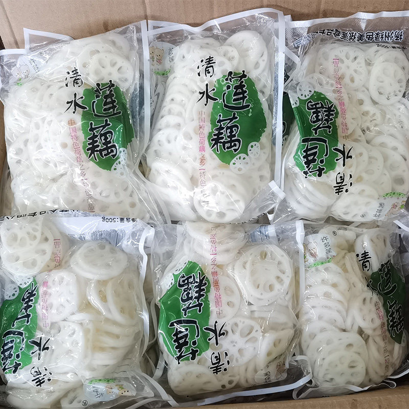 Clear lotus root slices, crispy lotus root slices, commercial ingredients