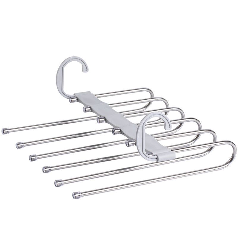 裤架家用衣柜挂衣裤子不锈钢收纳神器宿舍魔术多层多功能折叠衣架,淘宝优惠券,粉丝福利购,淘宝优惠卷