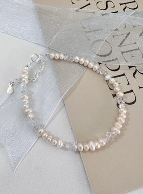 天然淡水珍珠手链女小众设计感