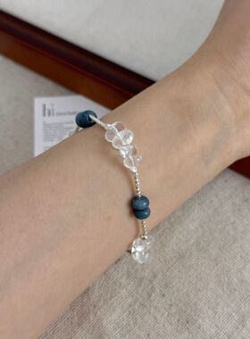 S925银精致韩版水晶手链百搭手串