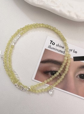 韩国简约礼物糖果色项链S925纯银