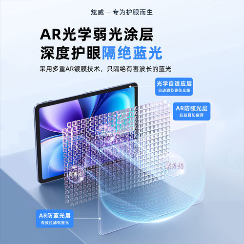 炫威适用vivoPad6Pro钢化膜Pad5/3Pro平板保护膜iqooPad5/2全屏vivopadAir电脑ar/vivo/5E/iqoo贴膜vivopadse - 图2