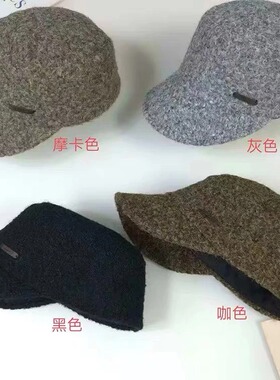 时尚毛呢帽女加厚鸭舌帽骑士帽