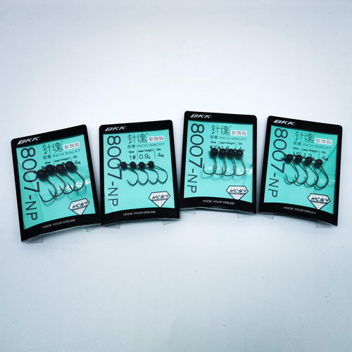 BKK8007-NP树脂钨钢圆型铅头钩路亚饵软虫软饵钩防挂底鲈鱼鳜鱼钩 - 图2