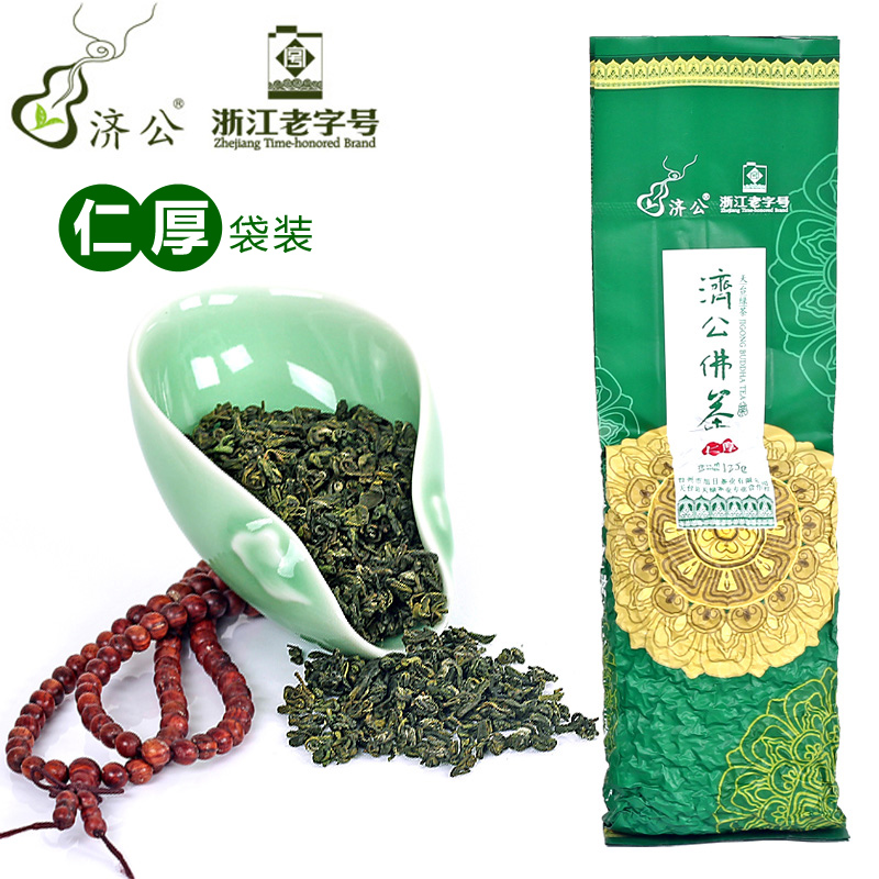 济公佛茶(仁厚)天台山云雾茶高山绿茶浙江老字号绿茶茶叶2024新茶 - 图0