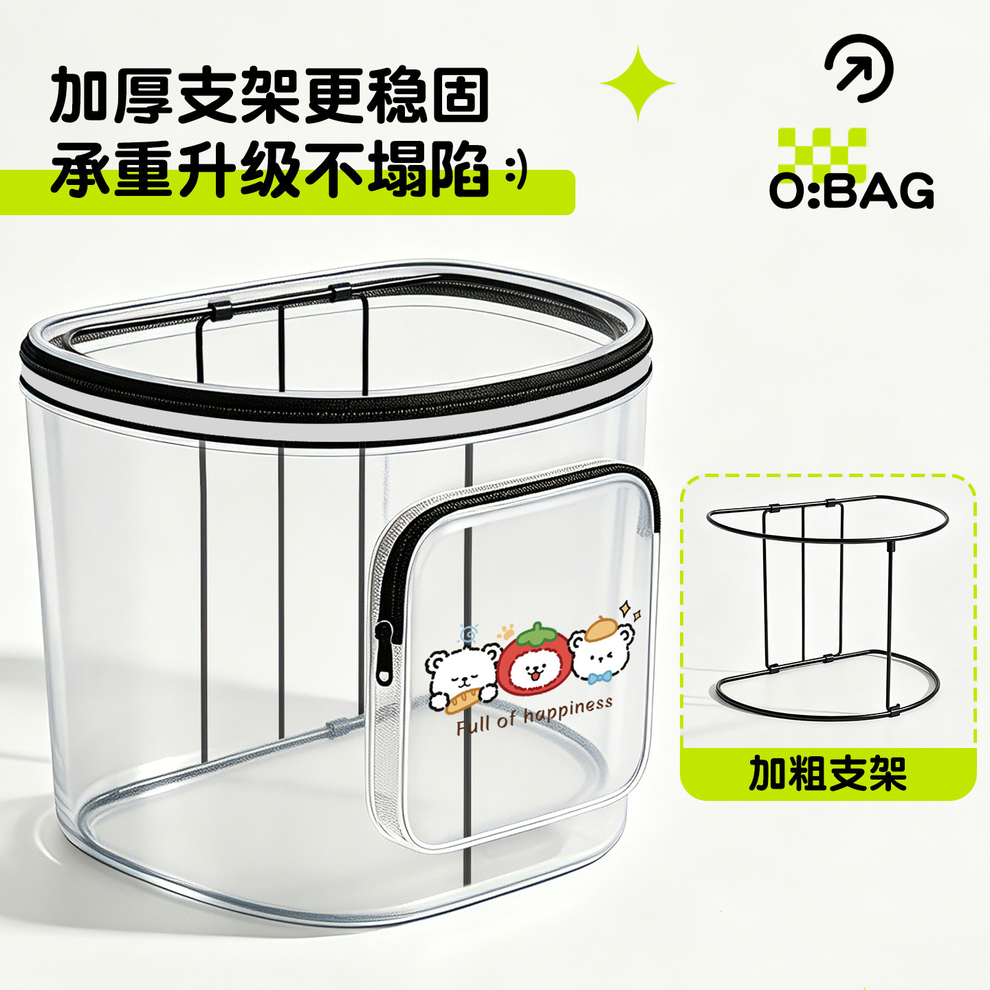 Universal waterproof large-capacity three-dimensional storage pocket for electric vehicles