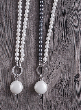 百搭仿珍珠长款圆珠毛衣链