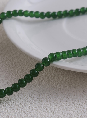 新中式绿色6mm仿珍珠项链