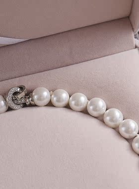 简约百搭12mm夸张大珠锁骨链