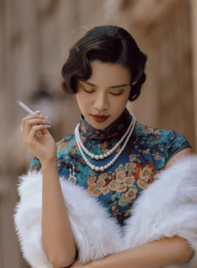 仿珍珠圆珠链渐变双层项链