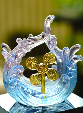 琉璃吉祥物风生水起时来运转摆件