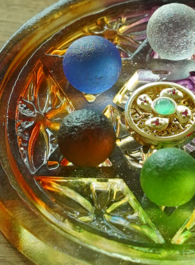 珍悦琉璃时来运转线香装饰摆件