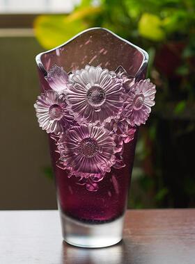 琉璃太阳花花瓶客厅玄关花器
