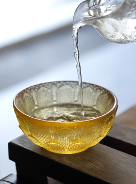 琉璃佛具用品吉祥莲纹供碗