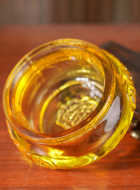 黄水晶招财进宝聚宝盆桌面摆件