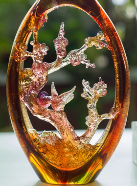 高档中式喜上眉梢轻奢梅开五福