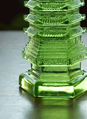 珍悦五色琉璃七层文昌塔摆件