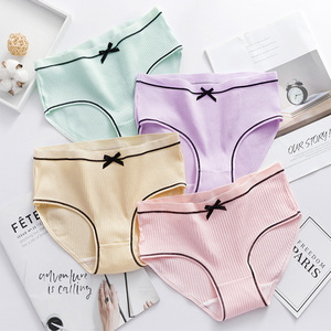 【3条装】螺纹内裤女性感蝴蝶结