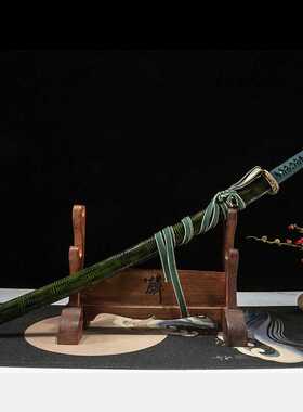 手工T10钢覆土烧刃日本打刀武士人长刀东洋居合刀剑katana未开刃