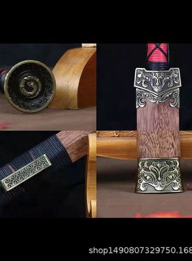 刀剑硬剑赤壁花纹钢锰钢手工八面