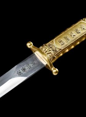 龙泉百炼花纹钢宝剑一体锻打刀剑