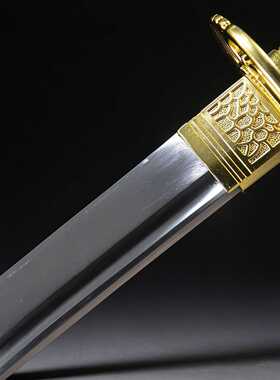 手工一体东洋居合武士刃长刀日本刀虎皮纹鞘katana武式刀未开开刃