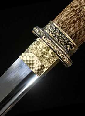 武士手工高锰钢日本刀东洋胁差居合短刀龙泉刀剑Wakizashi未开刃