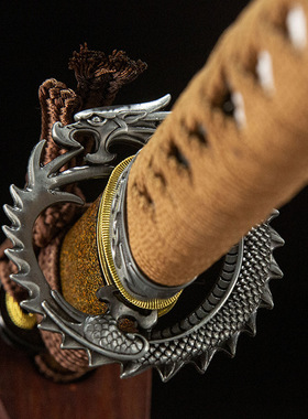 外贸日本刀胁差花纹钢手工龙泉