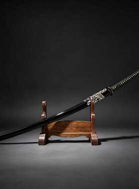 T10钢覆土烧刃加长武士刃长刀一体日本打刀居合道具katana未开刃