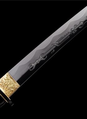 龙泉市刀剑T8钢覆土烧刃打刀日式