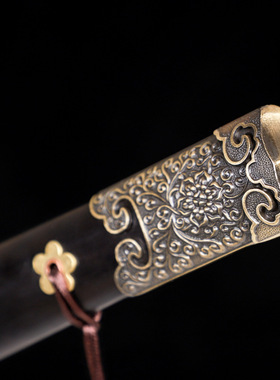 龙泉市刀剑花纹钢一体宝剑仿古铜