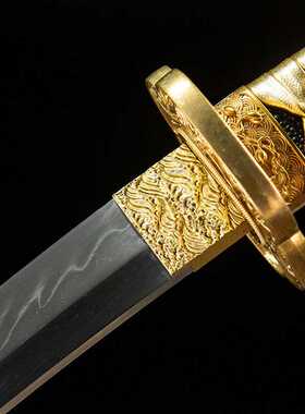 T10钢日本刀胁差短刀武士道龙泉刀剑一体防身户外katana未开刃