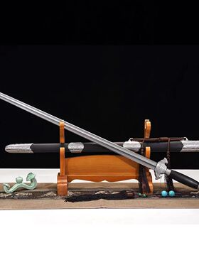 龙泉铁装款牡丹剑一体锻打百炼