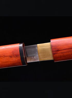 龙泉刀剑T10钢烧刃直刀一体手工