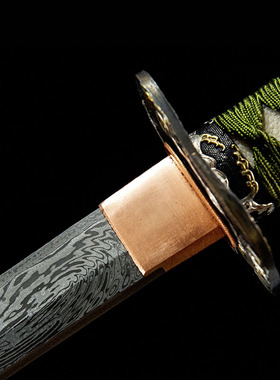 大马士革纹日本刀长款打刀龙泉市