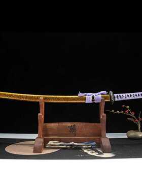黄金日本武式刀东洋居合武士刃冷兵器一体长刀剑高锰钢刀未开刃