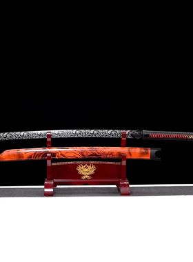 龙泉一体弹簧钢锻打绣春刀黑金