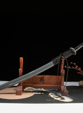 战术武士刃打刀高锰钢一体长刀日本刀居合龙泉刀剑katana未开刃