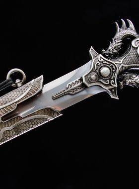 龙泉市刀剑一体高锰钢六面双龙