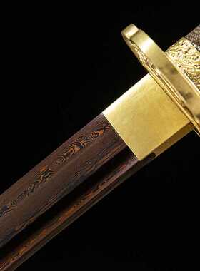手工锻花纹钢日本刀武士刃长刀东洋居合道龙泉刀剑katana未开刃
