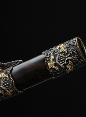 龙泉市刀剑花纹钢一体八面剑手工