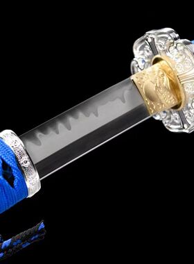 龙泉市刀剑T10钢覆土烧刃日式