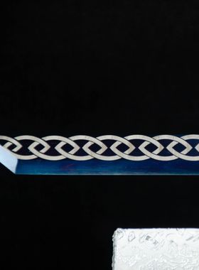 龙泉市刀剑高锰钢烤蓝狼头唐横刀