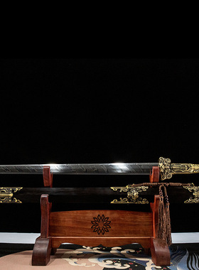 庄王剑锻打扭转纹战国宝剑纯铜