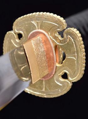 龙泉市刀剑鱼皮鞘火焰纹手工锻打