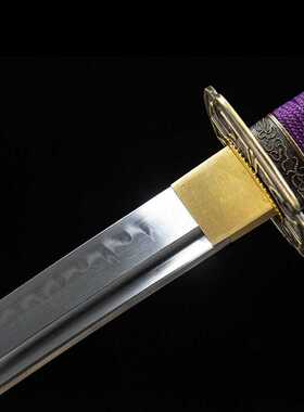 HamonT10钢日本武式刀居合一体长刀东洋武士刃刀剑katana未开刃