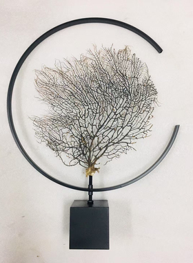 新中式简约现代设计软装海铁树摆件创意家居工艺品酒店玄关样板房